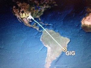 air route Houston to Brazil